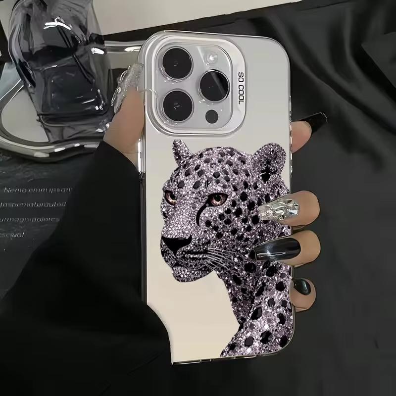 Gold And Slivery Leopard Print Phone Case For IPhone 17 Air 16 E 15 14 Plus 13 12 11 Pro Max Case Shockproof Silicone Back Cover