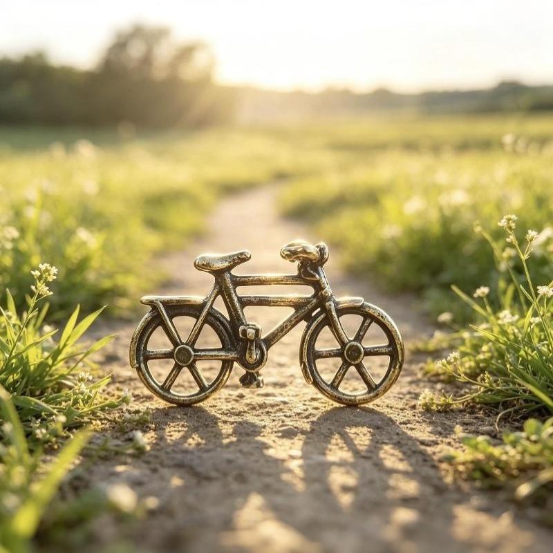 Miniaturowa Figurka Roweru ze Stopu Metalu Retro Antyczny Wykończenie Wykwintny Szczegół Wystrój Domu Prezenty Dla Miłośników Kolarstwa