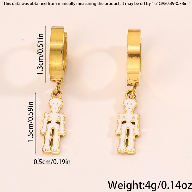 Luxurious Halloween Stainless Steel Pumpkin, Skull & Mummy Earrings