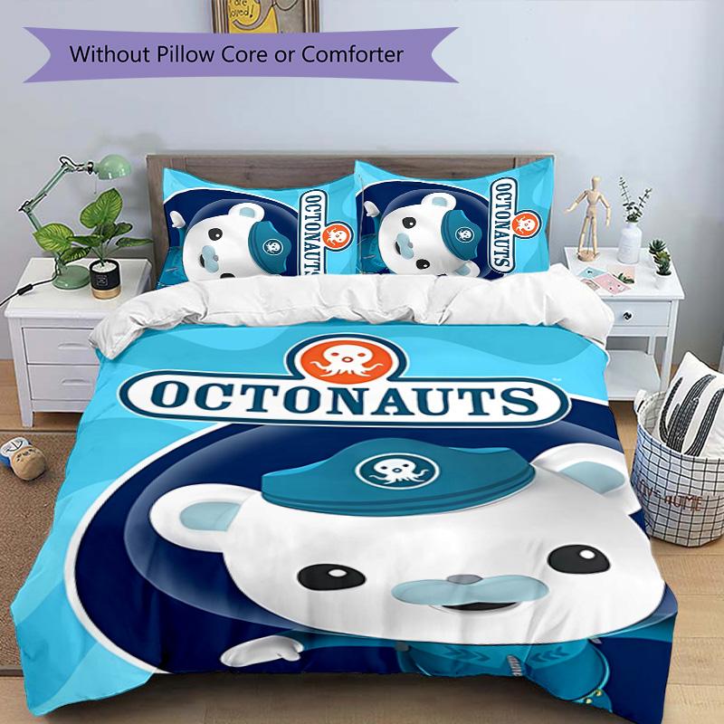 3pcs The Octonauts3 pattern bedding set duvet cover set includes duvet cover &pillowcases, perfect all season bedroom decoration & gift