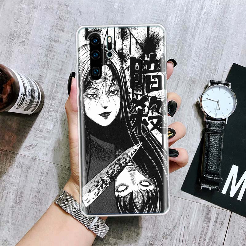 Horror Comic Junji Ito Tomie Tees Phone Case For Huawei Honor 10 9 20 9X 8A 8X 8S Lite Pro Y5 Y6 Y7 Y9S P Smart Z 2019 2021 10i