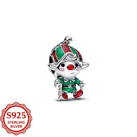 New 925 Silver Olaf Minnie Cartoon Pendant Bead Charm for DIY Original European Bracelet Fashion Jewelry Gifts