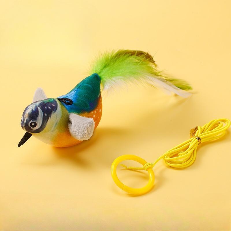 Cat Toys, Self-entertaining and Boring Gadgets, Simulation Can Call Birds, Swing on The Swing, Hang on The Door, and Play with Elastic Feathers