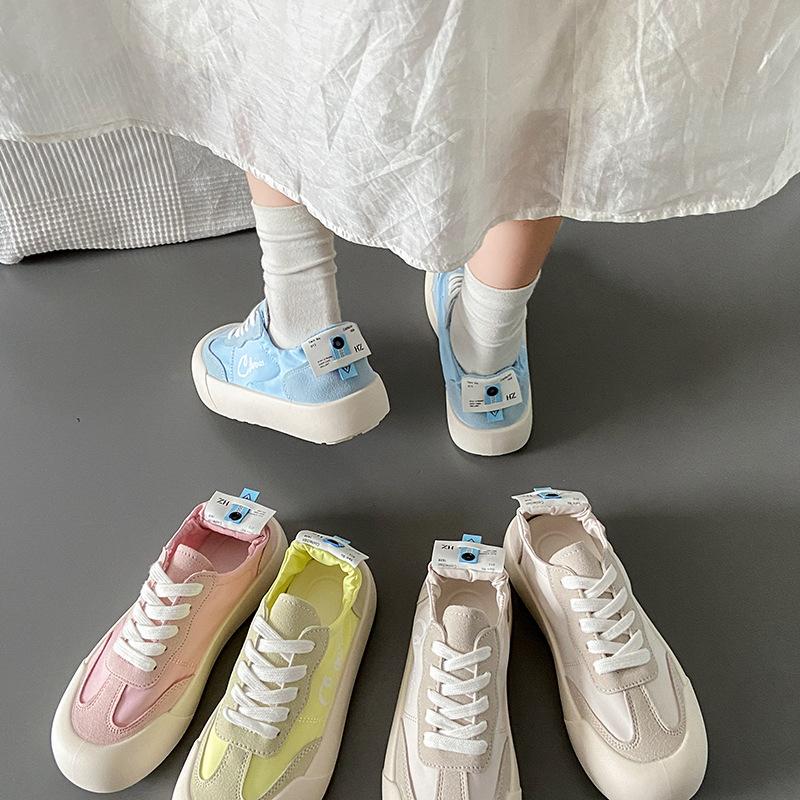 Summer new breathable little white shoes casual big head shoes versatile Korean version board shoes platform muffin shoes women's shoes