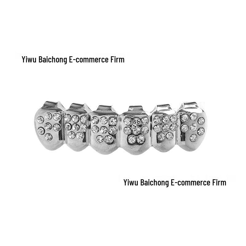 

Посеребренные позолоченные хип-хоп брекеты, 72 бриллианта, полная бриллиантовая закрепка, стиль «фальшивка».