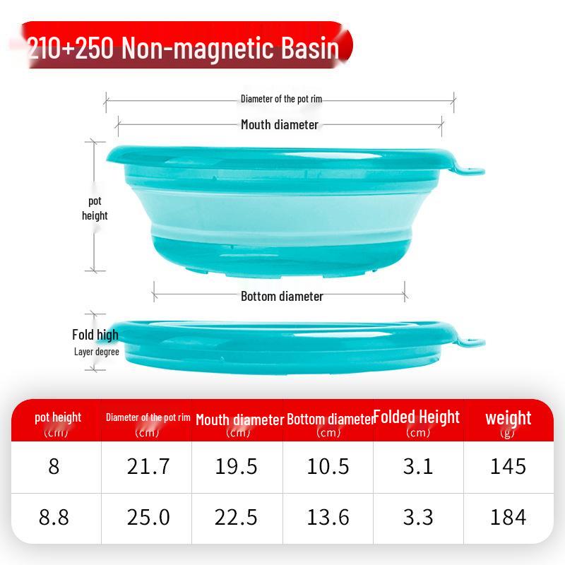 

Folding Magnetic Bait and Hand Washing Basin for Fishing