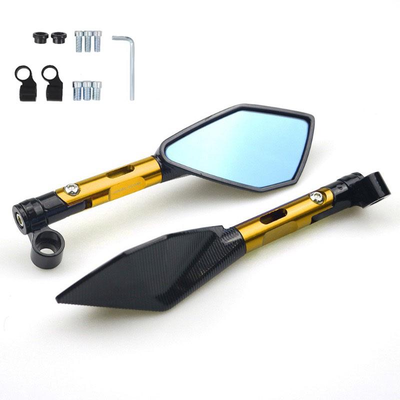 CNC ALUMINUM Custom Universal Motorcycle Rearview Side Mirrors 8mm 10mm For KAWASAKI Z750 NINJA250 HONDA R1 R6 FZ6 SUZUKI YAMAHA
