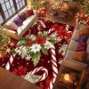 VIKAMA Christmas Living Room Carpet Non-Slip Easy-To-Clean Mat Bedroom Entrance Carpet New Year's Greetings Home Decoration