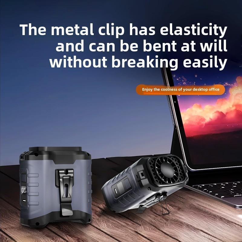 10000mAh Outdoor Portable Waist Fan Outdoor Working Strong Wind Waist Clip Fan Adjustable Wind Speeds Hanging Neck Fan