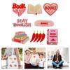 8 Pcs Bookish Embroidered Patches Chilis Iron On Patches Books Repair Patches Sewing for Bag Jackets Jeans