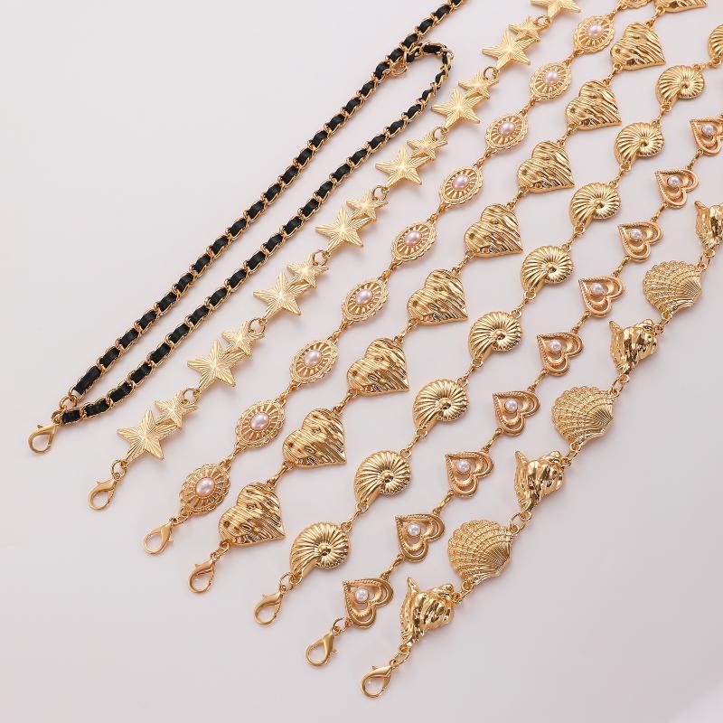 1 Stück Stilvolle Vielseitiger Stil Damen Metall Taillenkette Accessoires Dekorative Bikini Bauchgürtelkette Gürtel Körperschmuck