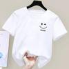 Summer Kids Trendy Simple and Fashionable Printed Shortsleeved Tshirt for BoyGirl Same Casual Top
