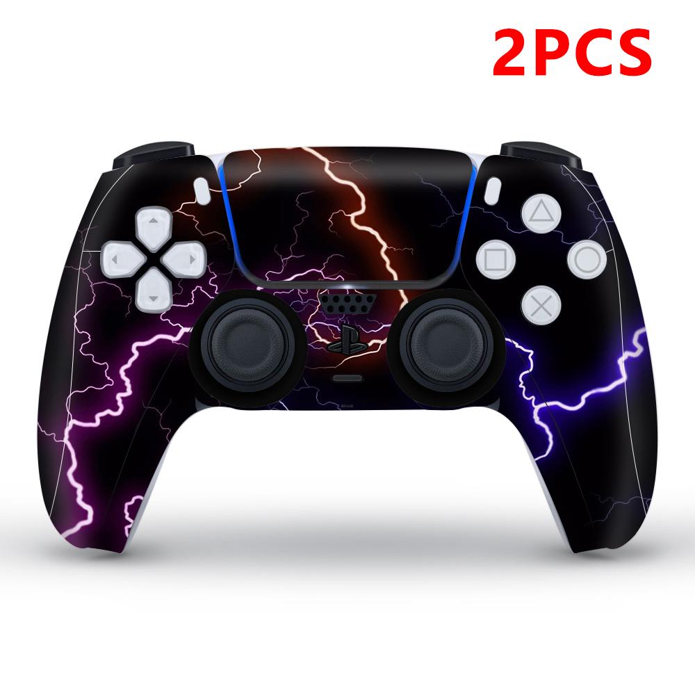 2 PCS Autocollant de Peau Vinyle Pour Manette de Jeu PS5 Pour Console PS5/Pro/Slim Housse de Protection Pour Accessoires PS5