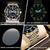 Luxury Business Men Wristwatch Waterproof Luminous Date Military Man Watch Stainless Steel Fashion Men's Quartz Watches