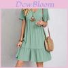Casual Summer Dress With Wrinkled Waves Fabric For Womens Elegant Spring Style