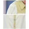 YYFS Women's Fashion Casual Spring Autumn Stripe Print Long Sleeve POLO Neck Blouses & Shirts