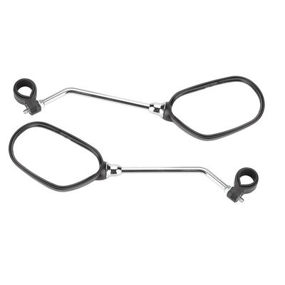 1 Pair Cycling Mountain Bike Handlebar Back View Mirror 360 Rotation with Safety Reflectors