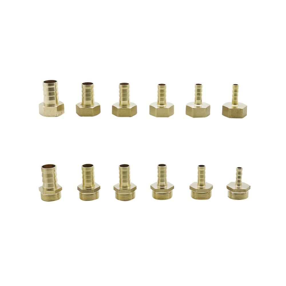 Hose Barb Connector copper  3/4" female Male Thread Pipe Fitting Barb Hose Pagoda Coupling Tail Connector 8/10/12/14/16mm hose