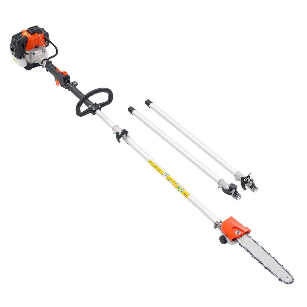 Gas Pole Saw, 25CC 2 Stroke Gas Powered Pole Saws with 30.5 Cm Cutting Bar, Cordless Tree Trimmer with 650ml Fuel Tank, 2.12 To 3.62 M Extendable,