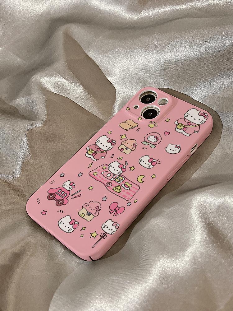 Applicable To Apple 11 Mobile Phone Case New 11promax Advanced Sense 11plus Film Cute Female Cartoon Hello Kitty