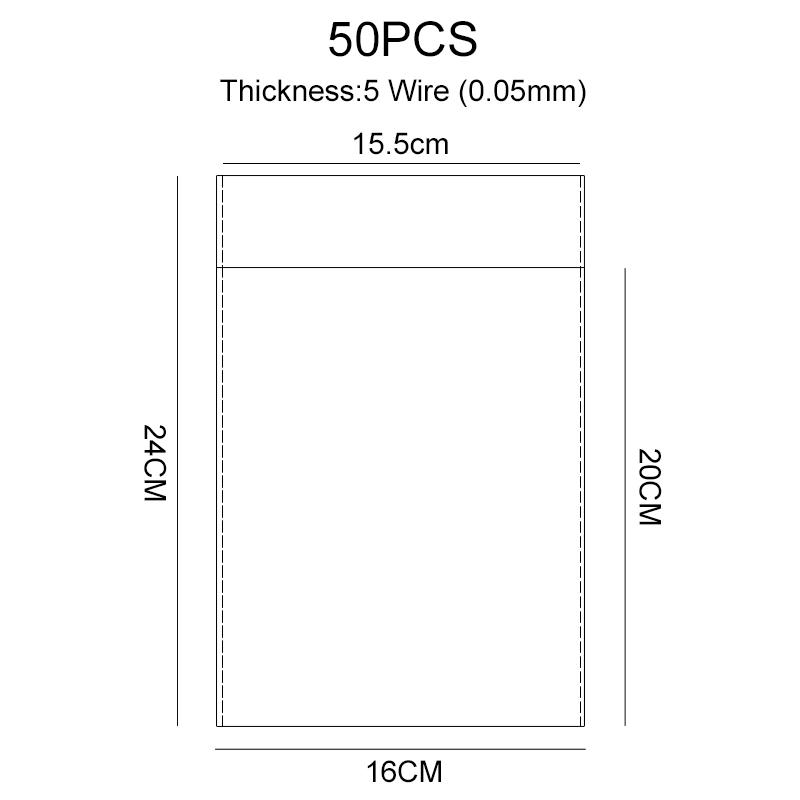 Transparent Self-sealing Jewelry Accessories Candy OPP Self-adhesive Bag Packaging Resealable Gift Cookie Packaging Bag
