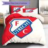 FC Utrecht  Pattern Bedding Quilt Set Quilt Cover Pillowcase Home Decoration Birthday Gift (1 * Duvet Cover + 2 * Pillowcase, Without Core)