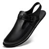 Fashion Business Summer Men Sandals Genuine Leather Mens Casual Shoes Outdoor Men Leather Sandals for Men Beach Shoes Comfy Roman Shoe