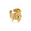 Stainless Steel Geometric Irregular Snake Ring