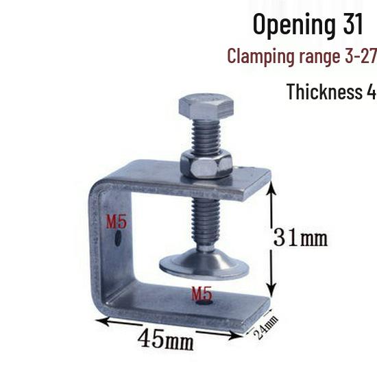 C304 Tiger Claw U-Shaped Stainless Steel Pipe Clamp