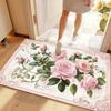 Pink Rose Floral Vintage Rug Living Room Decorative Entryway Entryway Non Slip Footbed Ins Style Home Decor Rugs