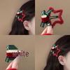 New Year Red Star Plush Hair Clip Bow Hairpin for Christmas