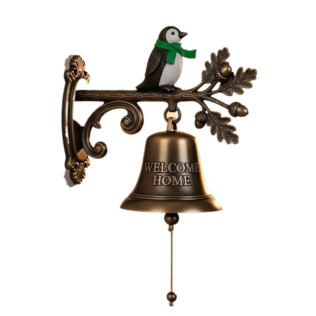 2025 Halloween Hexe Glocke Retro Metall Willkommensklingel Ladenbesitzerglocke Haustür Wandmontage Gruselige Dekorationsglocke