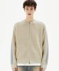 TRILLION Washable Hairy Brush Track Zip-Up Knit (Ivory)