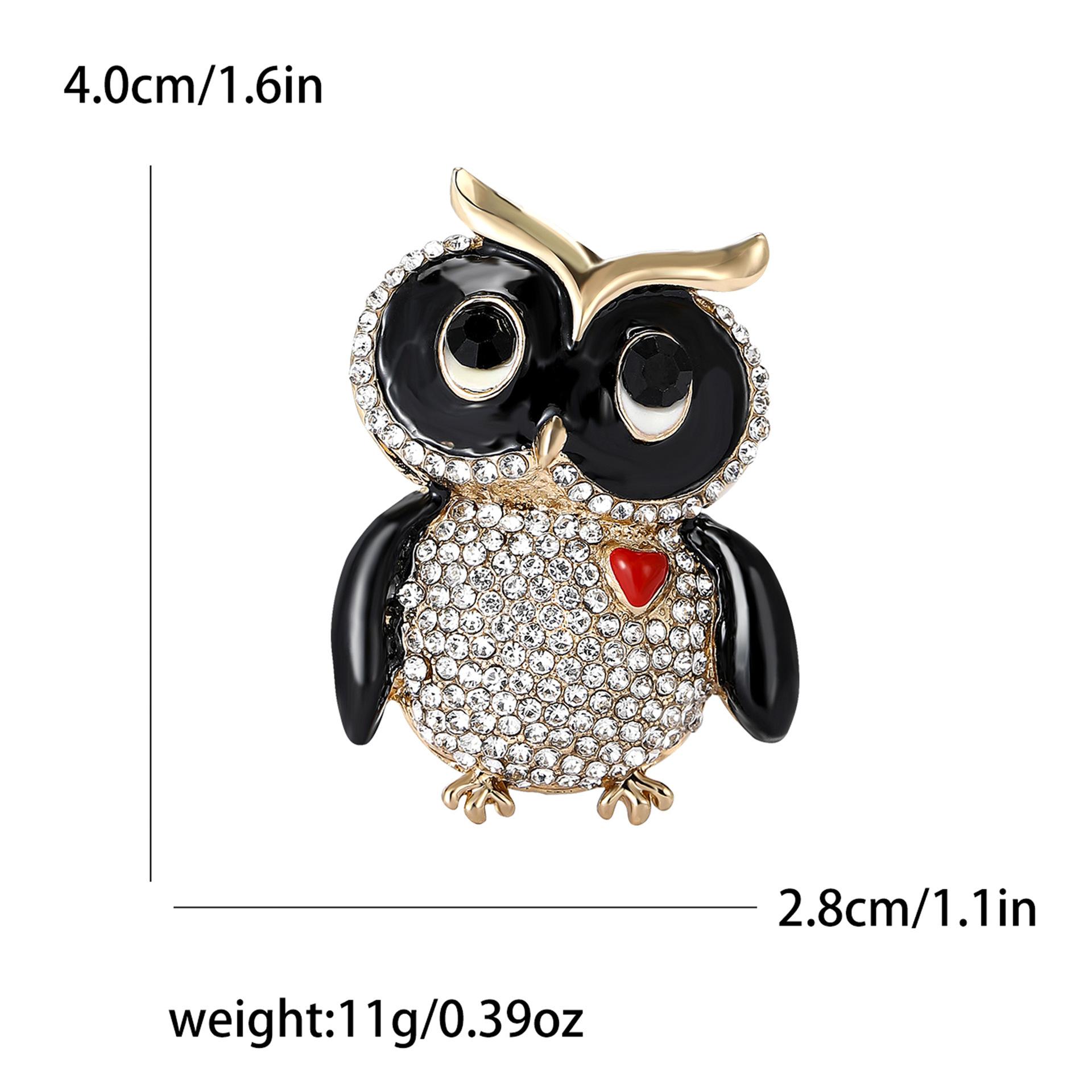 

Креативная брошь в виде совы из сплава со стразами, милая женская одежда, корсаж, ювелирные изделия, булавка