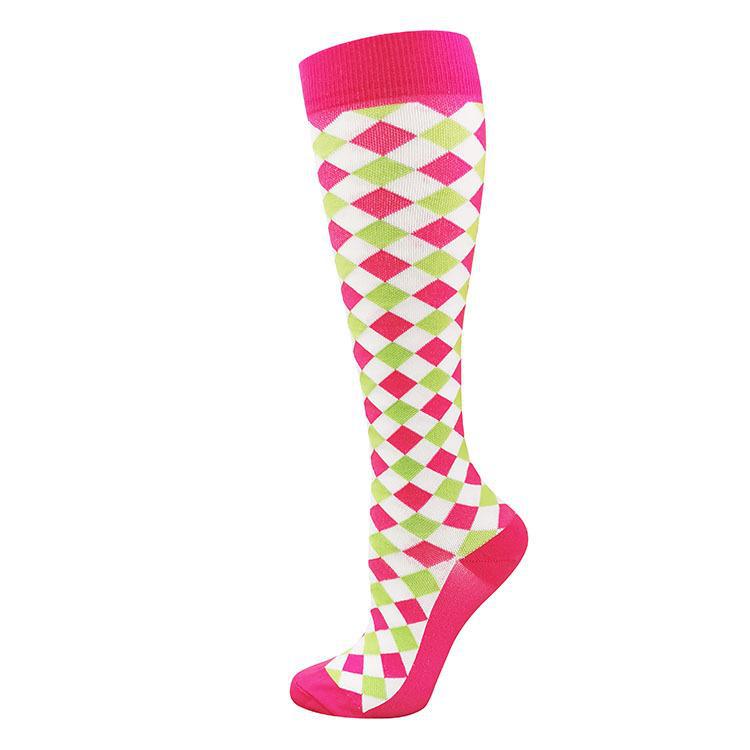 Șosete de Compresie pentru Ciclism în Aer Liber - Șosete Sport Elastice Medii cu Presiune