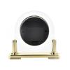 Wm.Widdop Glass Mantel Clock 2 Tone Dial Gold Stand