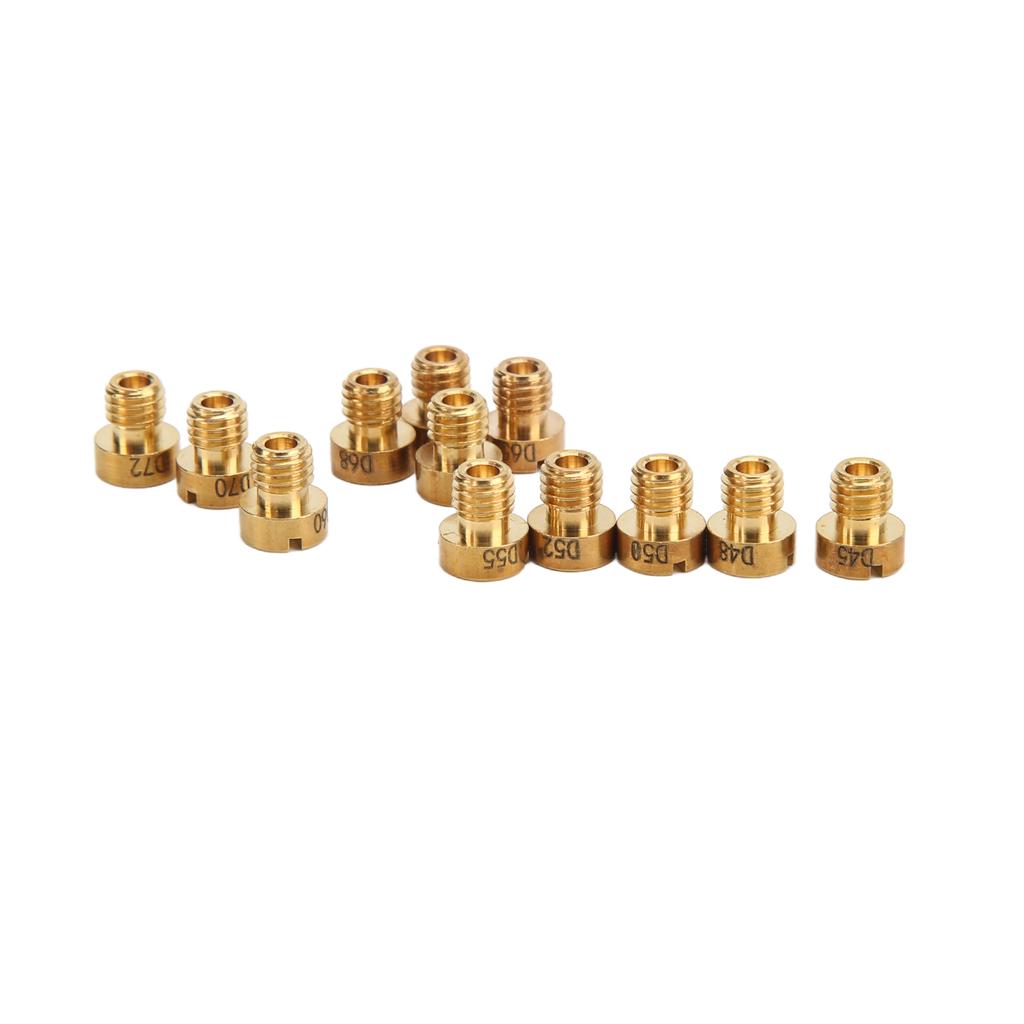 12Pcs Carburetor Main Jets Metal Carburetor Main Nozzle for Dellorto PHBG SHA SHB SHBC