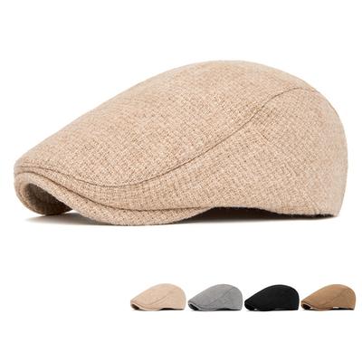 Men's Forward Hat Autumn Winter Warm Beret Retro Cap British Newsboy Hat Paintsman Hat