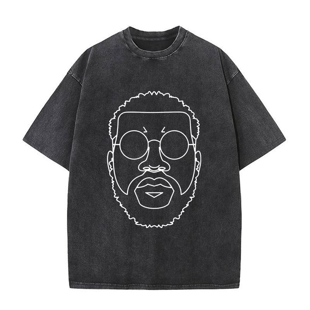 Vintage Washed Rapper Damso Graphic T-shirts Men s Women Clothing Casual Fashion Hip Hop Summer Short Sleeve T Shirts Streetwear S разноцветный