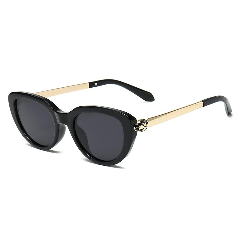 New cat eye frame snakehead decorative women's sunglasses European and American fashion trend UV-proof sunglasses