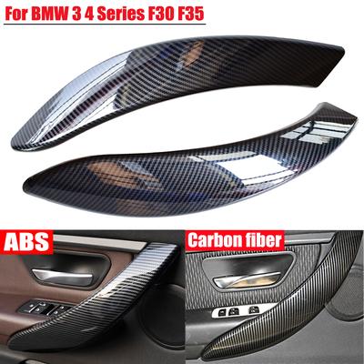 Car Interior Carbon Black Door Handle Cover Trim for BMW 3 4 Series F30 F31 GT F34 F36 2013 2014 2015 2016 2017 2018
