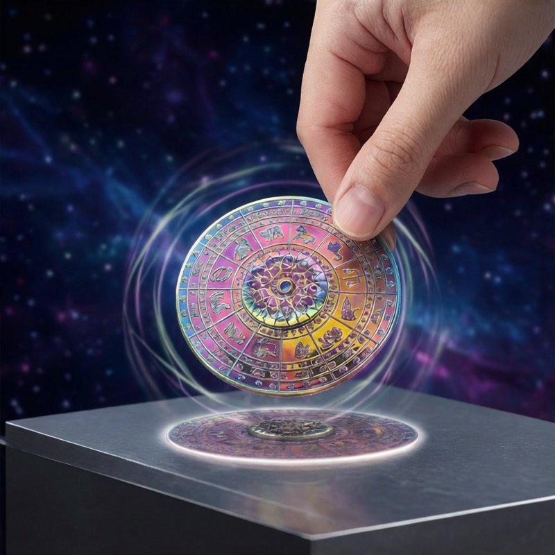 Kovový gyroskopický spinner na koneček prstu se vzorem souhvězdí EDC Gadget Hračky pro úlevu od ADHD úzkosti stresu Dospělí Děti Unikátní dárek