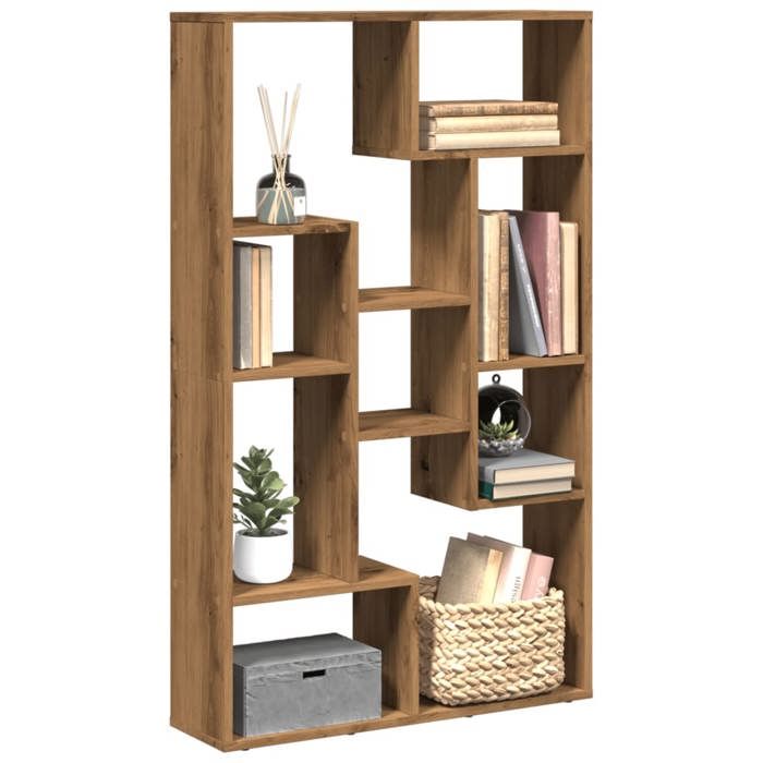 VidaXL Bookcase Artisan Oak 72x20x120 Cm Engineered Wood, Shelf, Storage Shelf, Book Support, Shelf 858164