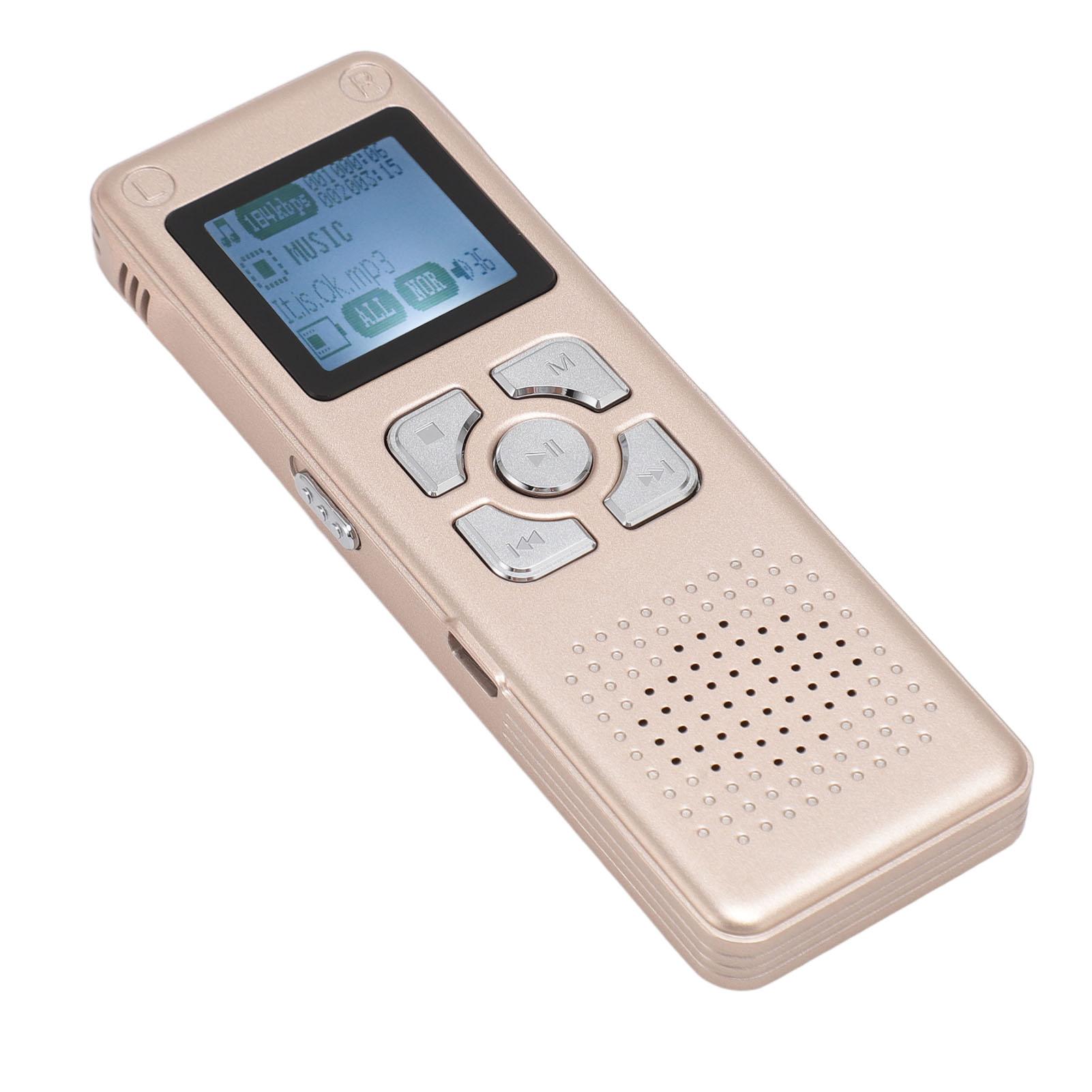 

Цифровой диктофон с интеллектуальным шумоподавлением, двойной микрофон, преобразование речи в текст, активация голосом 4GB