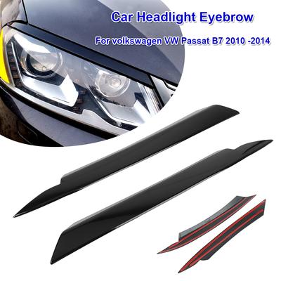 Car Headlight Cover Headlights Eyebrow 2pcs Eyelid Cover Trim For Volkswagen for Passat B7 2010 -2014 Stickers Cover Trim Accessories ABS