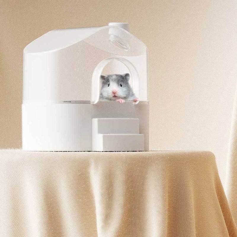 Clearly View 360Degree Hamster Sand Bath House SplashProof Base For Exploration Sleep Hideouts Easy Cleaning Maintenance