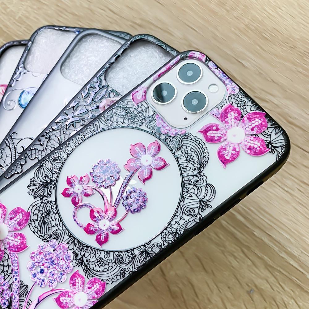iPhone 15 Lace Painted Pattern TPU Anti-Fall Phone Case