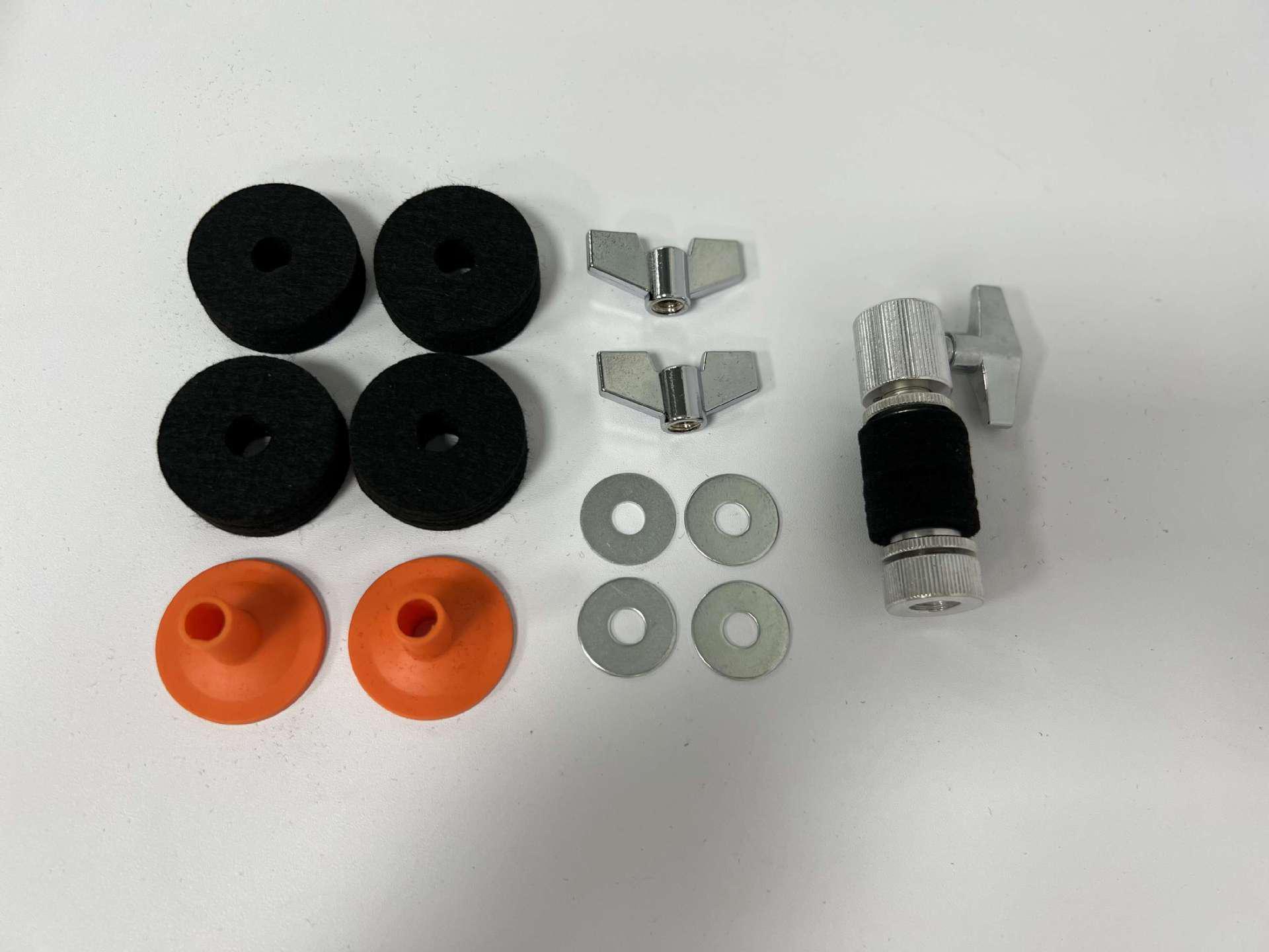 4CM 12-Piece Anti-Slip Felt Drum Kit Pad Set with Hi-Hat Clutch