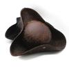 Pirate Hat Women Tricorn Brown Pirate Men Leather Faux Leather Vintage Wrinkle Distressed Captain Triangular Hat