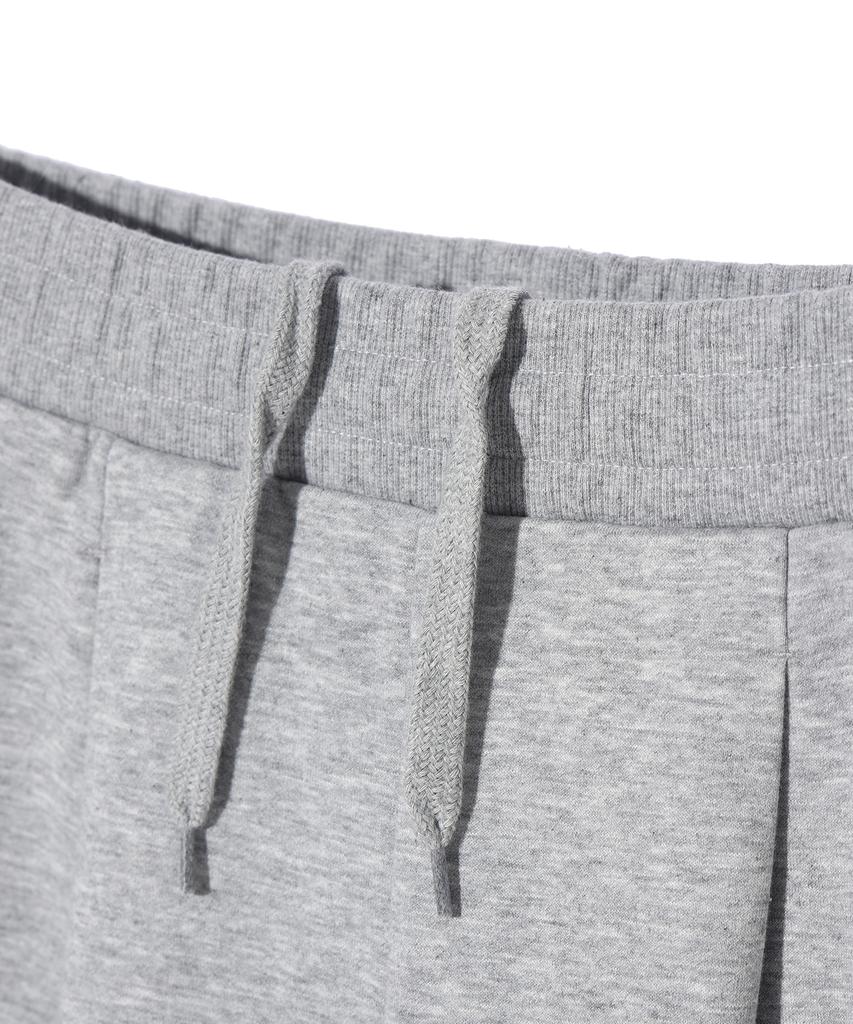 Eonoideu Essential One-Pleat Wide Sweatpants Lq6Pu179_Melange Grey